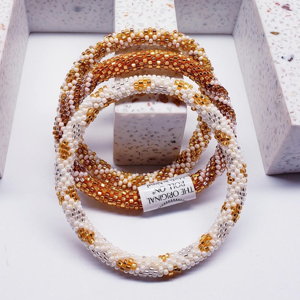 CAIRO -Original Roll-On® Bracelets, 7" round, made in Nepal #2 (3 pieces)